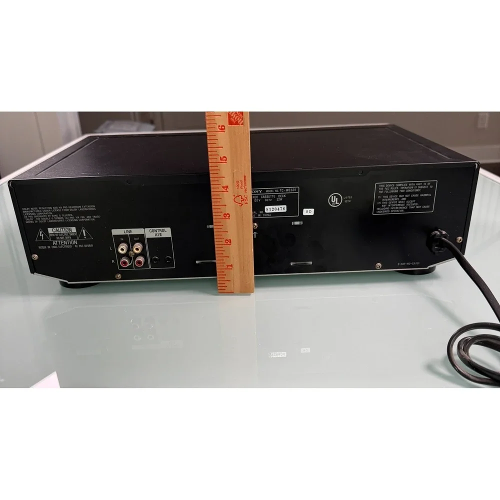 VTG Sony Dual‎ Cassette Deck Model TC-WE635 Serial # 8120476